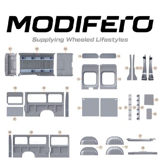 Fiat Ducato Compatível Kit de Revestimento Interior | Modifero