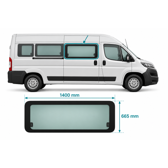 Fiat Ducato / Jumper / Boxer Right Sliding Door Fixed Window | Modifero